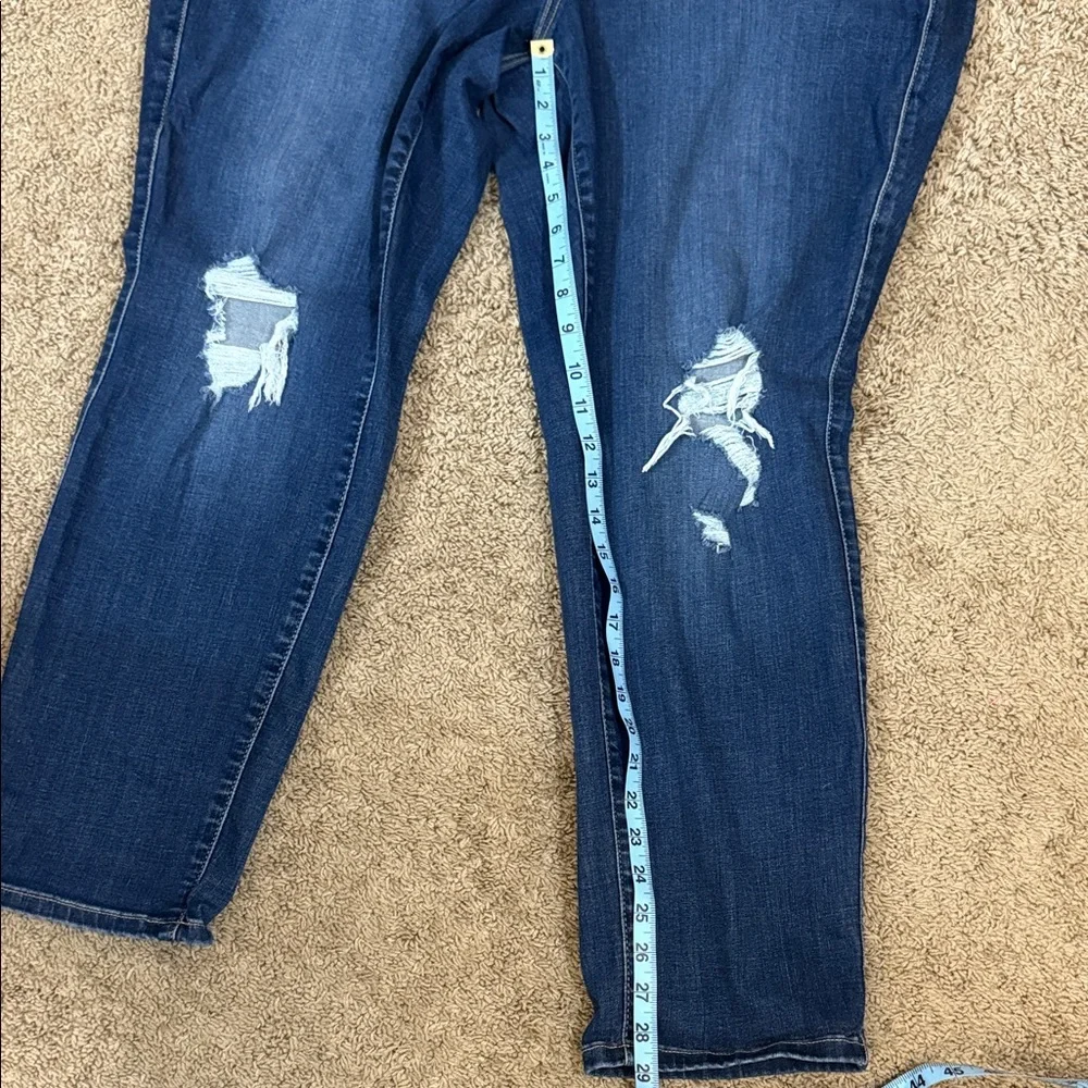 Torrid Dark Blue Pull-On Boyfriend Straight Super Soft Mid-Rise Jean SKU0880 - Picture 11 of 15